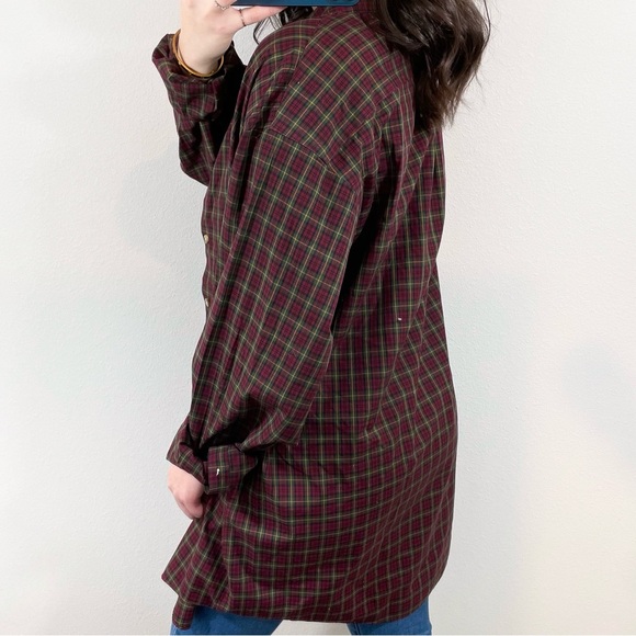 Red and green button down shirt - Picture 3 of 3